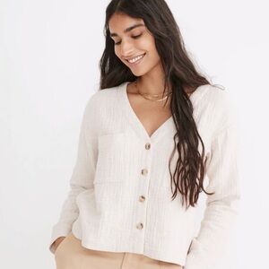 Madewell Lightspun Cardigan Top - Size XL
